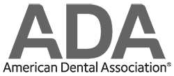 grey american dental association logo transparent background